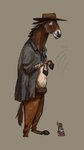 alternate_species anthro biped clothed clothing duo female furrification hat headgear headwear hooves male size_difference tail abovesn4kes red_dead_(series) rockstar_games kieran_duffy mary-beth_gaskill equid equine eulipotyphlan hybrid mammal mule shrew 2024 9:16 hi_res