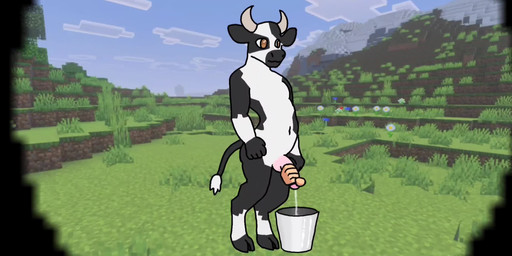 abs animal_genitalia animal_penis anthro balls big_penis biped black_body black_fur black_horn black_nose black_spots blocky blue_flower bodily_fluids bovine_genitalia bovine_penis bovine_tail broad_shoulders brown_eyes bucket clear_sky cloud container cum cum_in_container dandelion day detailed_background detailed_eyes detailed_penis dirt dirt_block duo ear_piercing ear_tag ejaculation erection farm flower fluffy fluffy_tail front_view fur game_background genital_fluids genital_focus genitals grass grass_block hair hand_on_penis handjob hill holding_penis hooves horn humanoid_hands looking_at_viewer male markings masturbation mountain multicolored_body multicolored_fur muscular muscular_male nature neutral_expression outside pecs penile penis penis_focus penis_in_hand penis_milking piercing pink_penis pixelated_background plant rock screencap sex sheath short_hair sky snout solo spots spotted_body spotted_fur standing sunny_day tail tail_tuft thick_thighs three-quarter_view tuft white_body white_flower white_fur white_horn white_muzzle white_spots wide_hips bayeeenny sound_warning microsoft minecraft mojang xbox_game_studios bovid bovine cattle cow_(minecraft) human mammal 2d_animation 3d_(artwork) animated digital_media_(artwork) full-length_portrait hi_res motion_tweening portrait short_playtime sound video