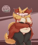 absurd_res anthro areola big_breasts blush breasts canid crossed_arms curvy_figure delphox female female_anthro generation_6_pokemon hetfli hi_res huge_breasts mammal nintendo nipples nude overweight overweight_female pokemon pokemon_(species) seri_(hetfli) slightly_chubby solo standing text thick_thighs voluptuous word_art