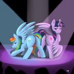2014 animal_genitalia anus blush butt cutie_mark devo87 equine female feral friendship_is_magic hair horn horse looking_at_viewer mammal multi-colored_hair my_little_pony nude pegasus pony presenting presenting_hindquarters presenting_pussy purple_eyes purple_hair pussy rainbow_dash_(mlp) rainbow_hair raised_tail smile smirk twilight_sparkle_(mlp) winged_unicorn wings
Rating: Explicit
Score: 54
User: Alleviator
Date: April 21, 2014