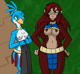 anthro apex_(starbound) avian beak breasts clothed clothing duo eyewear feathers female glasses gnollykins green_eyes half-dressed hands_on_hips loincloth mammal monkey pose primate shirt shirt_lift skimpy starbound topless video_games wide_hips
Rating: Questionable
Score: 6
User: skrub
Date: February 04, 2015 anthro apex_(starbound) avian beak breasts clothed clothing duo eyewear feathers female glasses gnollykins green_eyes half-dressed hands_on_hips loincloth mammal monkey pose primate shirt shirt_lift skimpy starbound topless video_games wide_hips
Rating: Questionable
Score: 6
User: skrub
Date: February 04, 2015