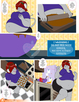 accessory anthro appliance belly big_belly big_breasts big_butt black_bottomwear black_clothing black_shorts bottomwear breasts butt cabinet clothed clothed_anthro clothed_female clothing cookie_dough dialogue exposed_belly eyewear female fridge fully_clothed fully_clothed_anthro fully_clothed_female fur glasses grey_body grey_fur greybluestudios hair hair_accessory hairband huge_belly huge_butt huge_hips huge_thighs kitchen_appliance mature_anthro mature_female navel oven overweight overweight_anthro overweight_female purple_clothing purple_shirt purple_topwear red_hair rolling_pin shirt shorts solo speech_bubble text thick_thighs topwear warning_label wide_hips dablueguy graybluestudios lazei penny_provolone mammal mouse murid murine rodent 2019 absurd_res comic english_text hi_res