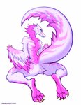 ambiguous_gender anthro butt claws feathers fur looking_at_viewer looking_back looking_back_at_viewer nude pink_body pink_fur rear_view simple_background solo sparklefur spread_legs spreading tail toe_claws white_background white_body white_fur falvie dinosaur feathered_dinosaur feathered_scalie prehistoric_species reptile scalie 2020 digital_media_(artwork) hi_res shaded