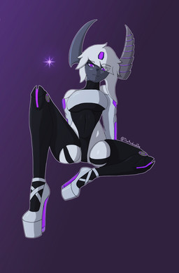 clothing female footwear hair high_heels machine platform_footwear platform_heels shoes solo white_hair theandroidjoa nintendo pokemon absol android generation_3_pokemon humanoid pokemon_(species) robot absurd_res hi_res tagme