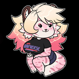 anthro black_background black_clothing black_shirt black_t-shirt black_topwear blonde_hair blue_bottomwear blue_clothing blue_pants bottomwear chibi clothed clothing female fur glistening glistening_eyes hair hotpants multicolored_hair pants pink_body pink_fur pink_hair shirt shorts simple_background simple_eyes solo t-shirt topwear two_tone_hair white_body white_fur tiggybloom marzipan_(tiggybloom) felid mammal pantherine tiger 1:1 hi_res
