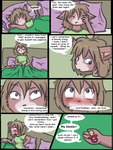 2012 3:4 anthro babystar biped blush comic detailed_background dialogue digital_media_(artwork) english_text female fur gemma_polson hair hi_res holding_pacifier lying mammal pacifier panel_skew rodent sciurid solo text tree_squirrel