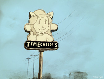 anthro clothed clothing hair text white_body remy_boydell undertale undertale_(series) temmie_(undertale) canid canine felid feline mammal tem 2015