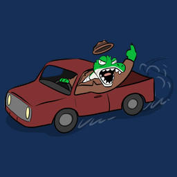 angry anthro brown_clothing brown_hat brown_headwear clothing driving drunk fedora gesture green_body green_scales hand_gesture hat headgear headwear male middle_finger multicolored_body multicolored_scales open_mouth scales simple_background solo substance_intoxication telegram_sticker toony transparent_background truck two_tone_body two_tone_scales vehicle white_body white_scales jackaloo telegram cregon alligator alligatorid crocodile crocodilian reptile scalie 1:1 absurd_res alpha_channel hi_res