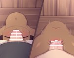 anthro anthro_penetrated biped blush bottomless brown_body brown_fur censor_bar censored_genitalia censored_penis censored_pussy clothed clothing erection eyes_closed female female_on_human female_penetrated first_person_view fur genitals group human_on_anthro human_penetrating human_penetrating_anthro human_penetrating_female human_pov interspecies male male/female male_on_anthro male_penetrating male_penetrating_anthro male_penetrating_female male_pov navel oral oral_penetration penetrating_pov penetration penile penile_penetration penis penis_in_mouth penis_in_pussy pussy sex through_wall topwear trio vaginal vaginal_penetration young himimi nintendo pokemon generation_4_pokemon human lopunny mammal pokemon_(species) censored hi_res