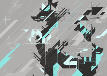 abstract_background ambiguous_gender black_body black_fur feral fur multicolored_body multicolored_fur open_mouth solo naircat domestic_cat felid feline felis mammal 2017 digital_drawing_(artwork) digital_media_(artwork) microsoft_paint_(artwork) restricted_palette