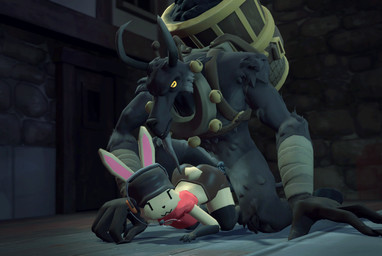 2_horns all_fours anthro anthro_on_anthro anthro_penetrated anthro_penetrating anthro_penetrating_anthro arm_tuft arm_warmers armwear beard bell bell_collar bottomwear brick_wall brown_body brown_bottomwear brown_clothing brown_fur brown_shorts clothed clothed_sex clothing coal collar crop_top doggystyle door duo electronics facial_hair female fluffy from_behind_position fur gloves grey_hair hair hand_holding handwear harness hat headgear headphones headset headset_microphone headwear holidays horizontal_pupils horn jingle_bell jingle_bell_collar larger_male legwear male male/female penetration pupils rabbit_ears red_clothing red_shirt red_topwear scut_tail sex shirt short short_tail shorts shoulder_tuft simple_eyes size_difference smaller_female stockings tail teratophilia thigh_highs topwear tuft vaginal vaginal_penetration wall_(structure) wraps yellow_body yellow_fur yellow_sclera idklolr34 christmas garry's_mod team_fortress_2 valve valve_corporation krampus krampus_(team_fortress_2) lucy_(usernamecipher) scout_(team_fortress_2) bovid caprine caprine_demon demon goat goat_demon lagomorph leporid mammal monster rabbit 3d_(artwork) 3d_animation animated digital_media_(artwork) hi_res loop