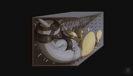 asphyxiation asylum bdsm blindfold bondage bound breath_play chastity_cage chastity_device collar feral forced long_term male pain rebreather_bag restraints sensory_deprivation solo straitjacket trapped wearing_chastity_device n1k0 nintendo pokemon generation_2_pokemon pokemon_(species) typhlosion hi_res story story_at_source