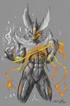 abs anthro beak claws feathers featureless_crotch fur grey_background looking_at_viewer male muscular muscular_anthro muscular_male navel nude simple_background solo atticuskotch nintendo pokemon avian generation_6_pokemon mega_blaziken mega_evolution pokemon_(species) 2015 hi_res sketch