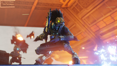3_fingers aircraft arm_feathers arm_tuft battle_rifle battle_rifle_(halo) beak black_body black_feathers blue_eyes crouching digitigrade feather_hair feathered_crest feathers fingers glowing glowing_eyes grey_body grey_scales group gun head_crest holding_gun holding_magazine holding_object holding_ranged_weapon holding_weapon male pseudo_hair ranged_weapon scales solo_focus spacecraft tuft vehicle weapon yellow_eyes exotic_valkyrie halo_(series) microsoft xbox_game_studios ruk_zan alien avian kig-yar scalie t'vaoan 16:9 3d_(artwork) 4k absurd_res colored digital_media_(artwork) hi_res widescreen