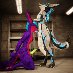 animal_genitalia animal_penis anthro anthro_on_anthro anthro_penetrated anthro_penetrating anthro_penetrating_anthro arms_tied balls basement bdsm biped black_body black_fur blue_body blue_fur blue_penis bodily_fluids bondage bound canine_genitalia canine_penis claws clothing cum cum_drip cum_dripping_from_penis cum_in_mouth cum_inside cum_on_penis depth_of_field dominant dripping duo erection fellatio fur genital_fluids genitals green_penis grey_body grey_fur hair inside kneeling kneeling_oral_position knot legwear male male/male male_penetrated male_penetrating male_penetrating_male multicolored_body nude open_mouth oral oral_penetration orgasm paws penetration penile penis purple_body purple_fur red_body red_fur reflection restraints sex sex_dungeon slim slim_anthro slim_male slim_sub smile standing submissive submissive_male tail white_body white_fur dragonplayer blender_cycles dragonplayer_(character) mccheese178 canid canine canis fox jex jexouium mammal rexouium 1:1 3d_(artwork) absurd_res blender_(artwork) digital_media_(artwork) hi_res