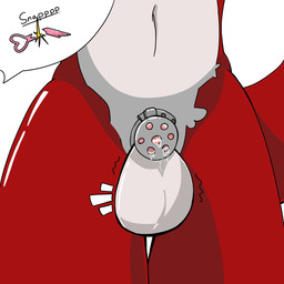 anthro balls bodily_fluids broken_key chastity_cage chastity_device crotch_shot cum cum_while_flaccid ejaculating_on_self ejaculation flat_chastity_cage fur genital_fluids genitals hands-free key_disposal machine male multicolored_body multicolored_fur orgasm permanent_chastity_device precum solo standing diamondakarts skya_the_protogen protogen 1:1 hi_res