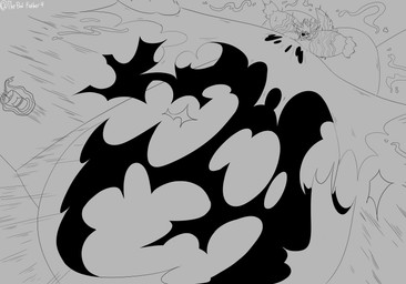 belly belly_expansion big_belly bursting creaking expansion female hand_on_belly horn huge_belly hyper hyper_belly hyper_inflation inflation onomatopoeia popping solo sound_effects text twitter_handle gigabonz vesdoeball deer mammal 2021 greyscale hi_res monochrome