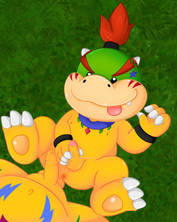 anthro anus balls claws duo feet foreskin genitals humanoid_genitalia humanoid_penis imminent_sex jewelry male male/male markings nipples nude pawpads penetration penis shell-less slightly_chubby soles spreading tongue tongue_out tribal tribal_markings unretracted_foreskin yellow_body young k_vicko mario_bros nintendo bowser_jr. koopa scalie absurd_res hi_res
