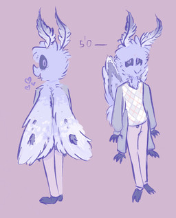 antennae_(anatomy) anthro fluffy heart_symbol insect_wings lepidopteran_wings male smile smiling_at_viewer solo standing wings saintsupervoid arthropod insect lepidopteran moth hi_res model_sheet