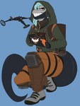 anthro clothing drone hoodie knee_pads male secret_agent shaved_sides solo tablet_computer tactical_belt tactical_gear tactical_gloves topwear famousartpotato the_division tom_clancy's_(series) ubisoft xiro_decobray reptile scalie snake 3:4 absurd_res hi_res