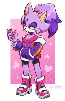 anthro boots breasts cellphone choker clothing collarbone electronics emanata eyelashes female footwear fur hair hand_in_pocket heart_symbol hoodie jewelry necklace phone pockets ponytail purple_body purple_fur purple_hair shoes small_breasts smartphone solo topwear white_body white_fur yellow_eyes the_other_half sega sonic_the_hedgehog_(series) blaze_the_cat domestic_cat felid feline felis mammal 2025 hi_res