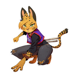 3_toes angry anthro arnis barefoot bottomwear bracelet clothing collar constricted_pupils crouching denim denim_bottomwear denim_clothing digitigrade ear_piercing ear_ring facial_markings feet female fist fur green_eyes head_markings head_tuft jeans jersey jewelry kneeling long_sleeve_shirt long_tail markings pants piercing pointy_ears pose pupils ring_piercing shirt simple_background slit_pupils small_pupils solo spots spotted_body spotted_fur striped_markings stripes tail toes topwear torn_bottomwear torn_clothing torn_jeans torn_pants tuft yellow_body yellow_fur ruffu pepper_in_the_sandbox pepper_(ruffu) felid feline mammal serval 2025 colored detailed digital_drawing_(artwork) digital_media_(artwork) shaded