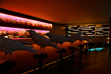 alcohol ambiguous_gender bar beverage crowbar feral food group humor pun real tools visual_pun third-party_edit unknown_artist avian bird corvid corvus_(genus) crow oscine passerine grandfathered_content shopped