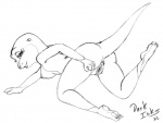 anus breasts female genitals nipples nude pussy solo tail year dark_inks_(artist) dreamworks madagascar_(series) the_penguins_of_madagascar marlene_(madagascar) mammal mustelid otter 2011 black_and_white monochrome signature sketch