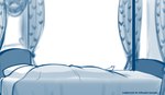 bed bedpost bedroom furniture hiding hiding_behind_bed hiding_behind_object inside offscreen_character pillow stealth zero_pictured conditional_dnp tom_fischbach twokinds 2022 adobe_photoshop_(artwork) blue_and_white digital_media_(artwork) hi_res monochrome sketch