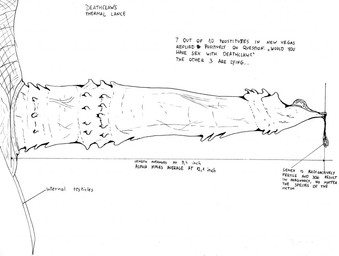 animal_genitalia animal_penis big_penis bodily_fluids close-up cum erection genital_close-up genital_fluids genital_shot genital_slit genitals long_penis male penile_spines penis penis_shot precum simple_background solo text balruk_kae_(artist) fallout microsoft deathclaw scalie 2013 english_text monochrome