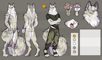 anthro barefoot belt belt_buckle big_tail bottomwear buckle clothing ears_up feet fur male open_mouth pants pawpads paws shirt solo tail teeth teeth_showing tongue tongue_out topwear yellow_eyes 000atanerriaper000 domestic_cat felid feline felis mammal 2022 model_sheet