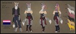 anthro belt black_border border bottomwear breasts clothing corset female fur genderfluid_pride_colors grey_body grey_fur hair highlights_(coloring) hotpants jacket lgbt_pride lingerie male multicolored_hair multicolored_highlights multiple_genders pants pride_color_highlights pride_colors shirt shorts solo text topwear brushfire nekros_(character) canid canine canis mammal wolf english_text flat_colors hi_res model_sheet nonbinary_(lore)