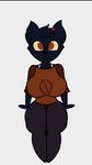 anthro big_breasts breasts female simple_background solo thick_thighs wide_hips psychoticwalrus night_in_the_woods mae_borowski domestic_cat felid feline felis mammal 9:16 animated digital_media_(artwork) low_res short_playtime