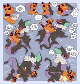 abdominal_bulge ampharosite anal anal_knotting anal_penetration animal_genitalia animal_penis anus backsack balls big_ears big_penis black_body blind blush blush_lines bodily_fluids butt butt_grab claws countershade_torso countershading cowgirl_position cum cum_in_ass cum_in_mouth cum_inside deep_throat dialogue disability duo erection eyes_closed eyewear fangs feet fellatio feral finger_claws foot_on_balls forehead_gem freckled_face freckles from_front_position fur gem genital_fluids genitals glasses hand_on_butt heart_eyes heart_symbol kiss_on_lips kissing knot knotted_penis knotting leg_glider_position male male/male male_penetrated male_penetrating male_penetrating_male mating_press mega_stone moan motion_lines multicolored_body neck_tuft nude on_bottom on_top onomatopoeia open_mouth oral oral_knotting oral_penetration penetration penile penile_penetration penis penis_in_mouth perineum raised_leg sex simple_background size_difference sound_effects speech_bubble spiked_tail spikes spikes_(anatomy) tail teeth text toe_claws tongue top_hole tuft wings decodecker nintendo pokemon litho_(stormysparkler) ampharos generation_2_pokemon generation_6_pokemon hybrid noivern pokemon_(species) absurd_res digital_media_(artwork) english_text hi_res