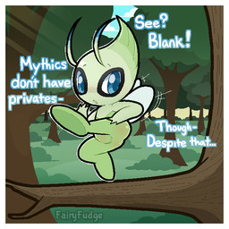 ambiguous_gender blue_eyes branch butt dialogue featureless_crotch forest green_body imminent_feces imminent_scat null outside plant presenting presenting_hindquarters sky solo talking_to_viewer text tree wings fairyfudge nintendo pokemon celebi generation_2_pokemon humanoid legendary_pokemon pokemon_(species) 1:1 digital_media_(artwork) english_text hi_res signature