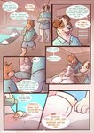 baileyx canid canine canis clothed clothing comic cropped_ears dialogue domestic_dog english_text hi_res hunting_dog jack_russell_terrier male male/male mammal massage pit_bull sauna shiba_inu spitz terrier text