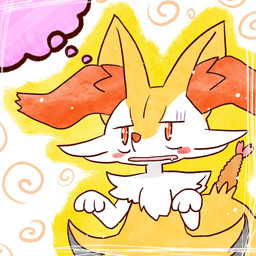 ambiguous_anthro ambiguous_gender anthro biped bodily_fluids drooling food front_view gloom_lines half-closed_eyes narrowed_eyes object_in_tail open_mouth outline saliva shrimp_(food) simple_background snout solo spiral standing tail thought_bubble annyui0611 nintendo pokemon braixen canid generation_6_pokemon mammal pokemon_(species) 1:1 2023 half-length_portrait hi_res japanese_description portrait translated_description