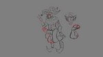 anthro jester male solo hushnowchild big_blue_bubble my_singing_monsters hyehehe hyena mammal 16:9 digital_media_(artwork) hi_res sketch widescreen