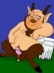 balls bodily_fluids cum cum_on_balls cum_on_penis erection facial_hair genital_fluids genitals goatee horn looking_at_viewer male overweight overweight_humanoid overweight_male penis simple_background slightly_chubby solo shadowkan666 disney disney's_hercules philoctetes humanoid satyr phil_(disambiguation) 3:4 digital_media_(artwork) hi_res