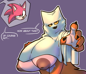 anthro areola big_areola big_breasts breasts claws clothing costume cutout dialogue female ghost_costume halloween_costume holidays huge_areola huge_breasts hyper hyper_breasts inverted_nipples nipples offscreen_character puffy_areola puffy_nipples reaching_towards_viewer skinny solo tail text top_heavy yellow_sclera klacket archie_comics halloween sega sonic_the_hedgehog_(archie) sonic_the_hedgehog_(comics) sonic_the_hedgehog_(series) fan_character flare_(klacket) zephyr_(klacket) canid canine eulipotyphlan fox hedgehog mammal 2025 digital_drawing_(artwork) digital_media_(artwork) english_text hi_res shaded
