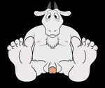 5_toes anthro feet flaccid foot_focus genitals horn humanoid_feet male mature_male nipples penis plantigrade solo toes jolly_the_lizard shima_shima_tora_no_shimajirou dr._mee_mee_(shima_shima_tora_no_shimajirou) bovid caprine goat mammal alpha_channel hi_res