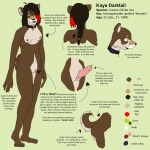 1:1 age_(disambiguation) animal_genitalia anthro arms_by_side bent_leg braided_hair breasts brown_body brown_fur canid canine canis character_name collar contextual_arrow curled_tail diagram directional_arrow domestic_dog educational english_text erection fur genital_slit genitals green_eyes hair herm information intersex intravaginal_penis it's_a_trap! kaye_devin mammal model_sheet nipples nude number penis penis_tip profanity pussy sackless shiba_inu small_breasts solo source_request species_name spitz standing straight_arms straight_leg tail text