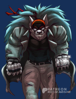 anthro anthrofied brass_knuckles clothing coat cosplay costume machine male melee_weapon metal_arm murder_hobo prosthetic robotic_arm spikes topwear trenchcoat weapon wolf_dragon_hybrid doctor_awesome knuckleduster_(my_hero_academia) chimera hybrid absurd_res alpha_channel hi_res