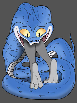 anthro blue_body blue_scales claws duo fangs female feral fur grey_body grey_fur male nude_anthro oral_vore paws rabbit_ears scales swallowing teeth vore yellow_eyes thepalps disney zootopia gary_de'snake judy_hopps european_rabbit lagomorph leporid mammal oryctolagus pit_viper rabbit reptile scalie snake viper hi_res