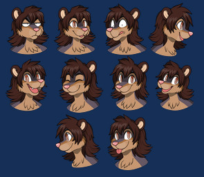 angry annoyed anthro big_eyes big_pupils biped black_eyebrows blep brown_ears brown_eyes brown_hair cheek_tuft chest_tuft dilated_pupils eyebrows eyes_closed facial_tuft fangs fluffy fluffy_chest fur hair happy head_tuft licking licking_lips licking_own_lips long_hair looking_at_viewer male messy_hair multicolored_body multicolored_fur open_mouth pink_nose pink_tongue pupils raised_eyebrows round_ears side_view simple_background slit_pupils smile smiling_at_viewer smirk smirking_at_viewer snout solo standing study surprised teeth tongue tongue_out transparent_background tuft white_inner_ear white_sclera hachimakiyaki pla_(alottaplaplapla) mammal northern_olingo olingo procyonid 2026 alpha_channel digital_drawing_(artwork) digital_media_(artwork) expression_sheet headshot_portrait hi_res portrait shaded