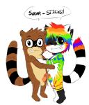 balls blush erection frottage gay male penis raccoon rainbow_fur regular_show rigby thelandofooo
Rating: Explicit
Score: 1
User: Pokelova
Date: March 05, 2014