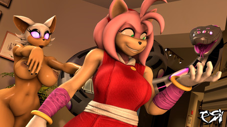 ambiguous_gender anthro big_breasts black_body breasts clothed clothed_anthro clothed_female clothing dress evil_grin female feral fur glowing glowing_eyes green_eyes grey_body group hair hypnosis machine mind_control multicolored_body nipples nude nude_anthro nude_female pink_body pink_eyes pink_fur pink_hair purple_body red_clothing red_dress smile trio white_hair wide_hips zombie_walk psikokinetic warfaremachine_(modeler) sega sonic_the_hedgehog_(series) amy_rose rouge_the_bat sn-01_(psikokinetic) warfare_amy warfare_rouge bat eulipotyphlan hedgehog mammal reptile robot scalie snake 16:9 2024 3d_(artwork) 4k absurd_res digital_media_(artwork) hi_res source_filmmaker_(artwork) story story_in_description widescreen