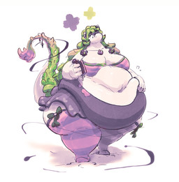 4_fingers absolute_territory anthro bandeau belly belly_folds belly_grab big_belly biped bottom_heavy bottomwear breasts cleavage clothed clothed_anthro clothed_female clothing cracked_ground cracks dessert eyelashes female female_anthro fingers food fur green_bow green_hair hair heart_locket heart_necklace huge_belly ice_cream ice_cream_sandwich legwear looking_at_belly looking_down looking_down_at_self navel obese obese_anthro obese_female overweight overweight_anthro overweight_female pattern_clothing pattern_legwear pattern_stockings purple_bottomwear purple_clothing purple_heart purple_legwear purple_skirt purple_stockings skirt solo stockings striped_clothing striped_legwear striped_stockings stripes tail tail_tuft thick_thighs tight_clothing topwear tuft white_body wide_hipped_anthro wide_hipped_female wide_hips miluinaoxie mythology dragon furred_dragon furred_scalie mythological_creature mythological_scalie scalie 2022 colored hi_res shaded