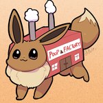 ambiguous_gender brown_body brown_fur clothing costume feral fur humor simple_background smile solo tail text boke_(artist) nintendo pokemon eevee generation_1_pokemon pokemon_(species) 1:1 artist_name digital_media_(artwork) english_text lol_comments meme