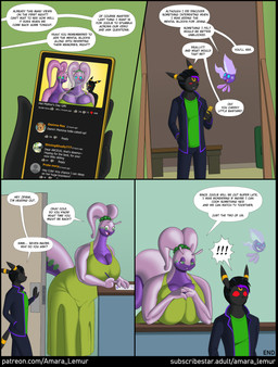 anthro anthro_on_anthro big_breasts breasts cellphone cleavage clothed clothing dialogue electronics female group larger_female male male/female mature_female mind_control overweight overweight_anthro overweight_female phone possession profanity size_difference slice_of_life smaller_male smartphone speech_bubble text trio wide_hips amara_lemur conditional_dnp nintendo pokemon cole_(amara_lemur) jenna_(amara_lemur) joolie_(amara_lemur) eeveelution generation_2_pokemon generation_6_pokemon ghost goodra pokemon_(species) spirit umbreon comic english_text hi_res url